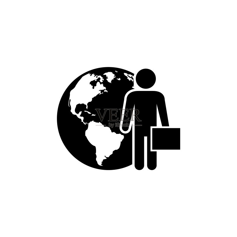 全球商务图标,logo白色背景隔离图标素材