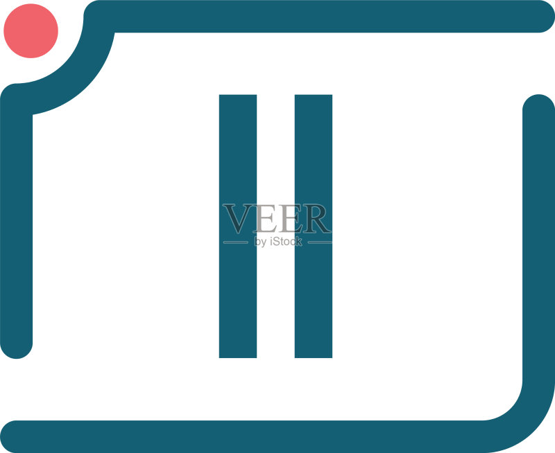 相机主题首字母II LOGO设计模板图标素材