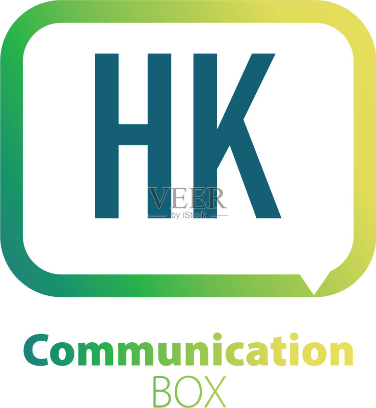 字母HK通信盒子标志设计图标素材