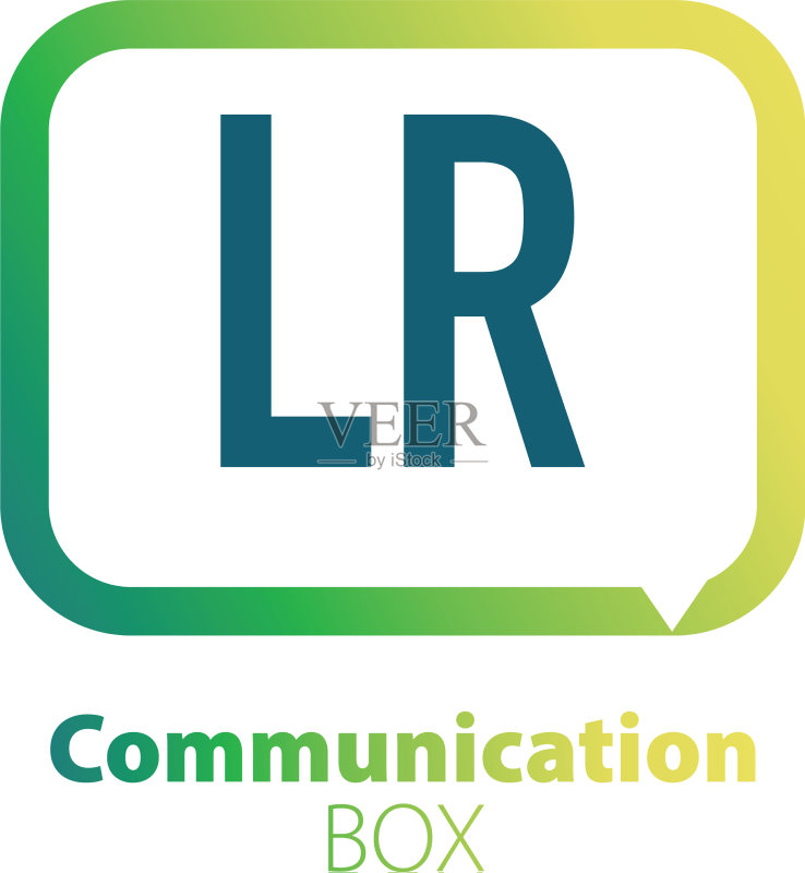 字母LR通信方框logo设计图标素材