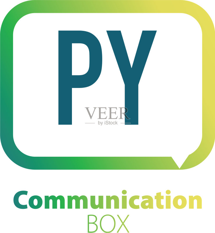 字母PY通信盒子logo设计图标素材