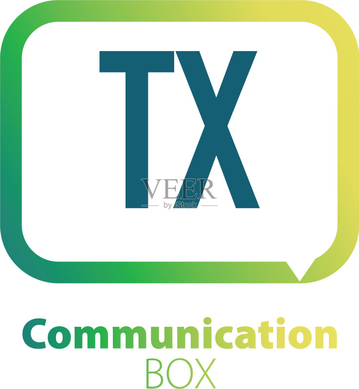 首字母TX通信盒子logo设计图标素材