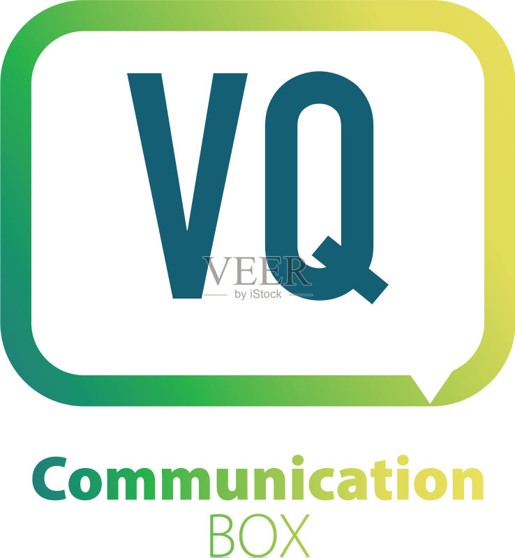 字母VQ通信框Logo设计图标素材