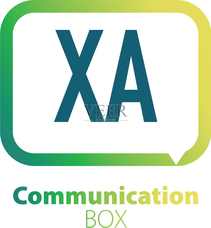 XA字母通信盒子logo设计图标素材