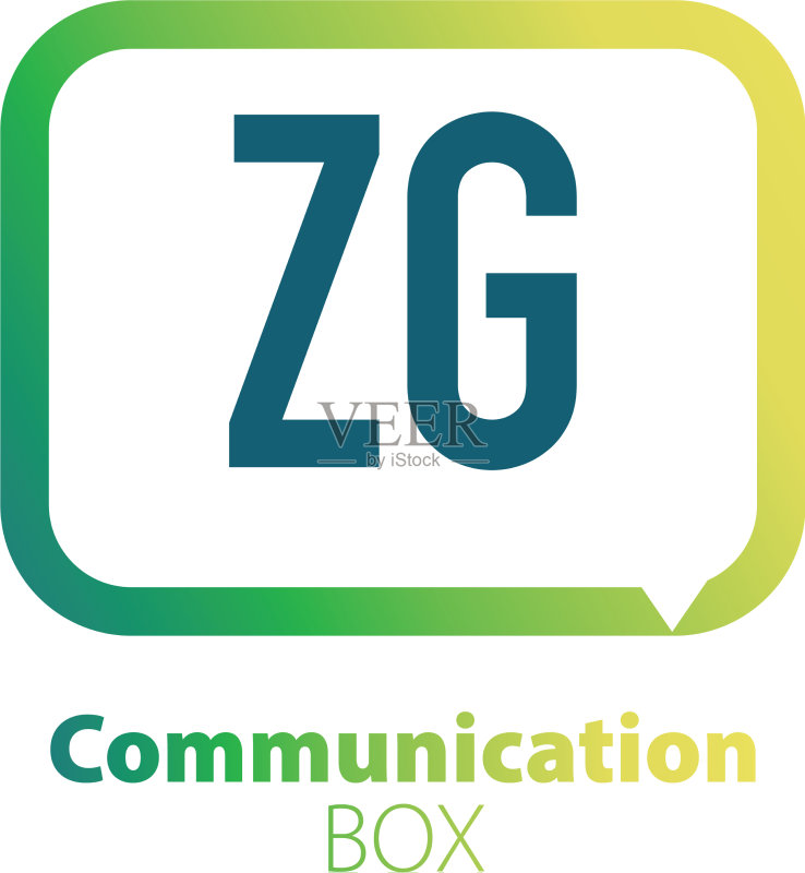 字母ZG通信盒子Logo设计图标素材