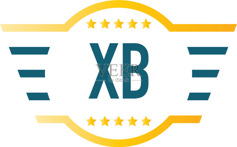 字母XB翅膀标志设计模板图标素材
