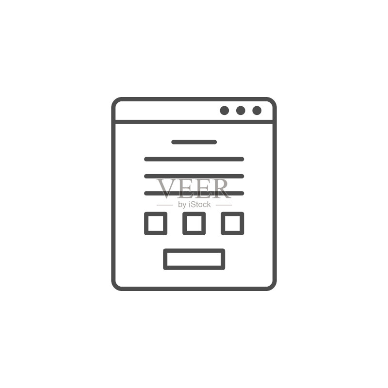在线表格线性轮廓图标图标素材