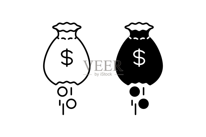 资金损失图标图标素材