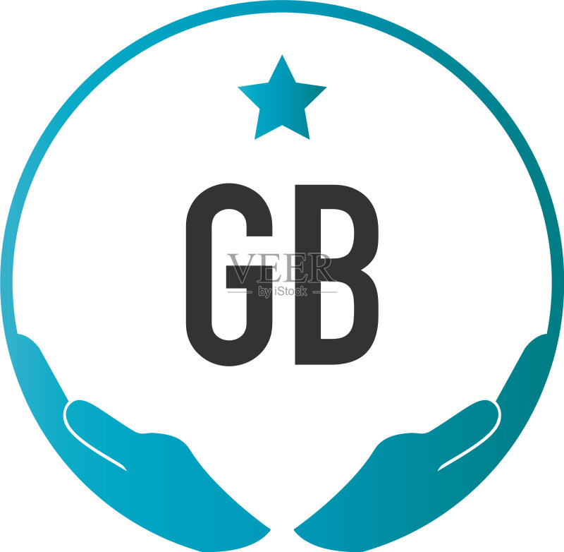 GB字母手部护理logo设计模板图标素材