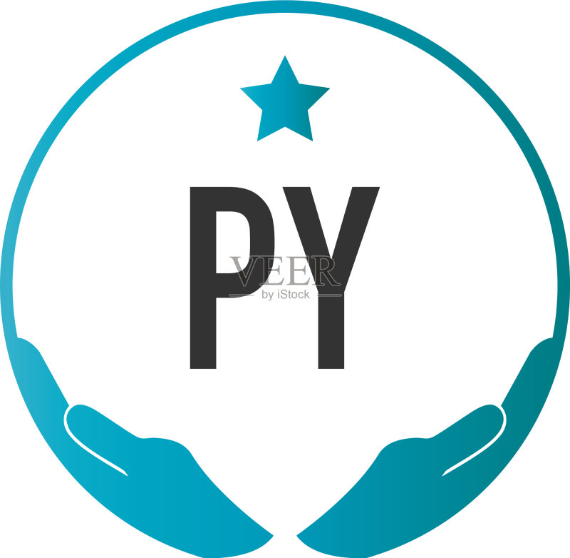字母PY手部护理logo设计模板图标素材