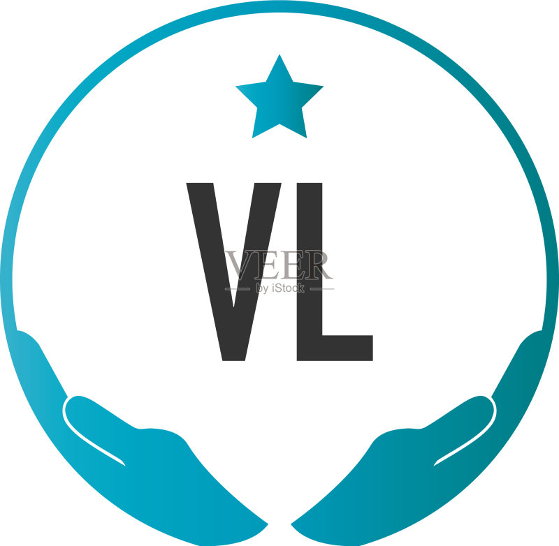 字母VL手部护理Logo设计模板图标素材