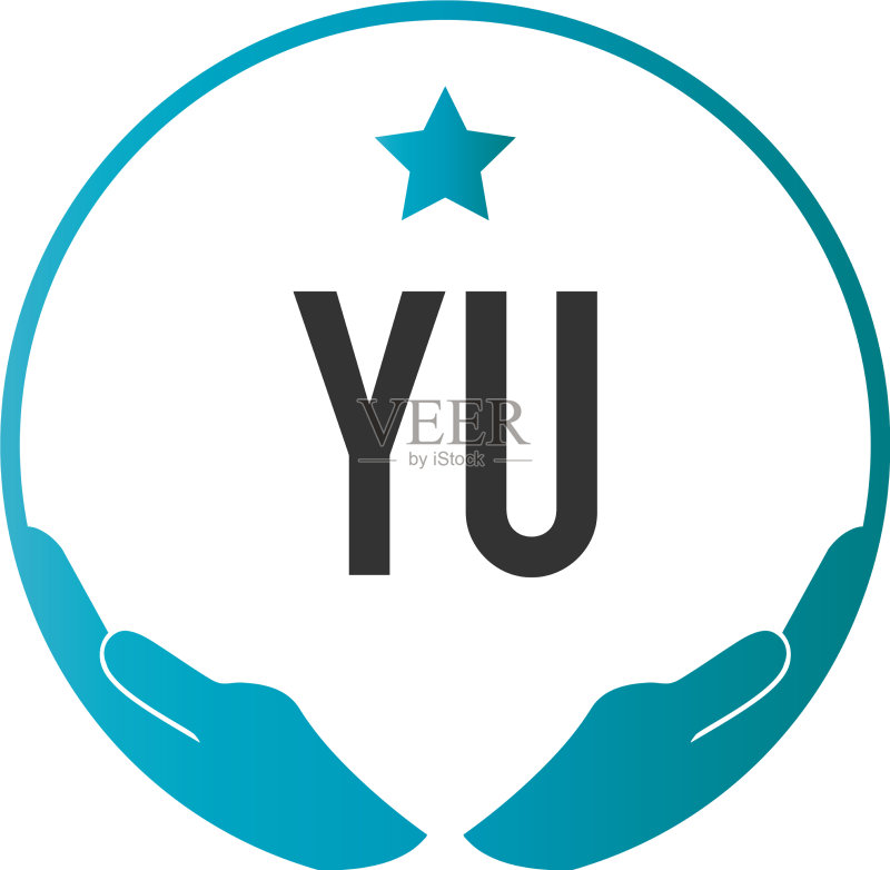首字母YU手部护理logo设计模板图标素材