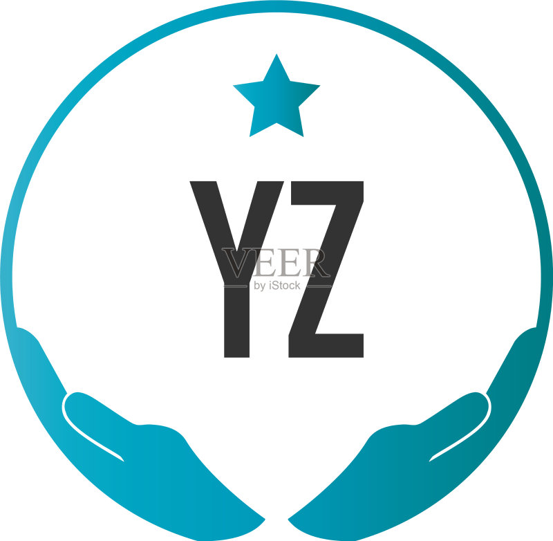 首字母YZ手部护理logo设计模板图标素材