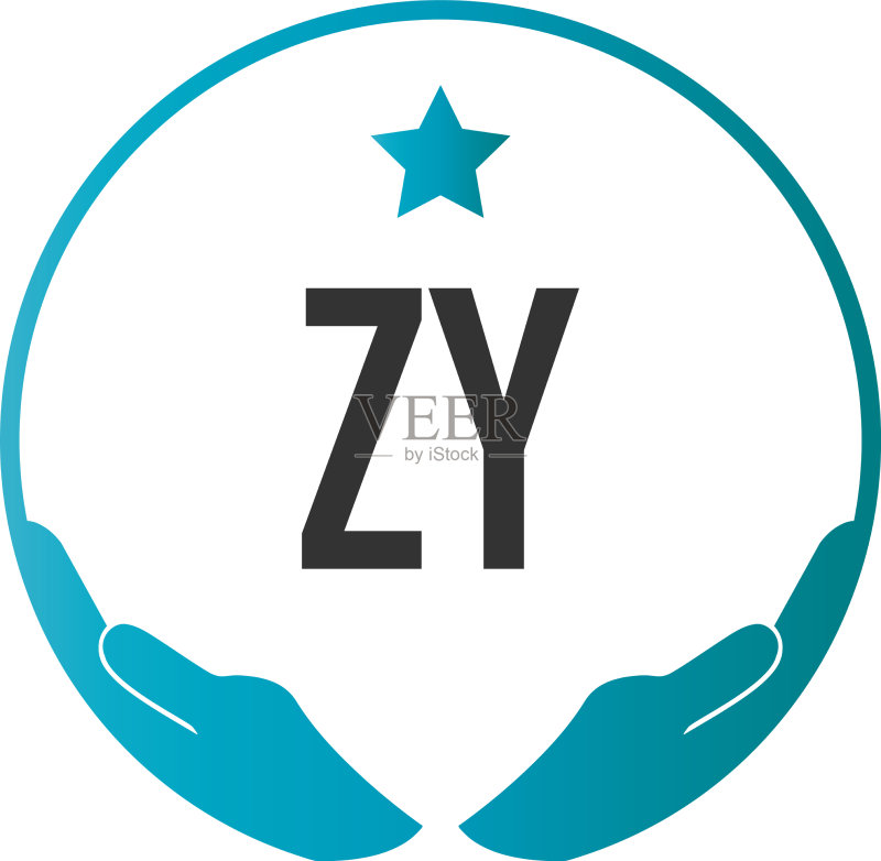 字母ZY手部护理logo设计模板图标素材