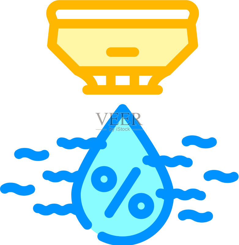 湿度传感器彩色图标图标素材