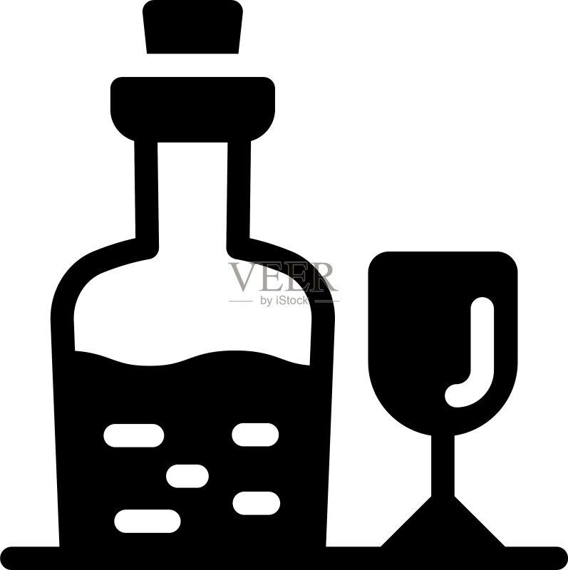 酒瓶图标素材