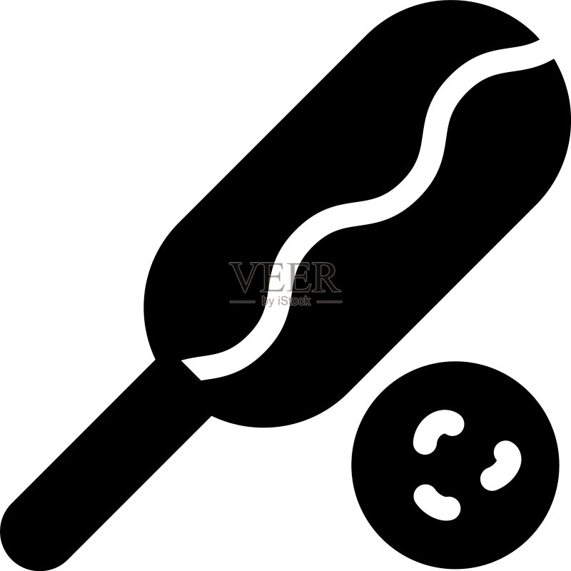 玉米热狗图标素材