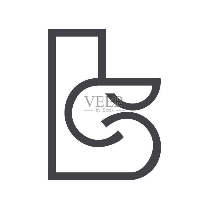 SL字母标志或LS标志设计图标素材