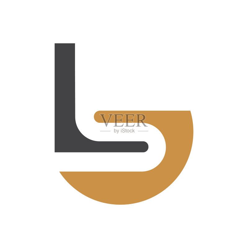 SL字母标志或LS标志设计图标素材