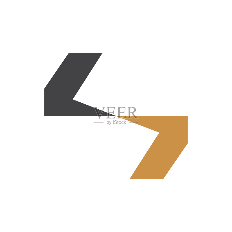 SL字母标志或LS标志设计图标素材