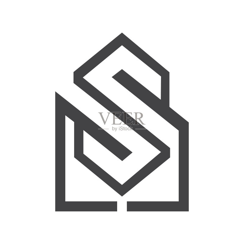 SL字母标志或LS标志设计图标素材
