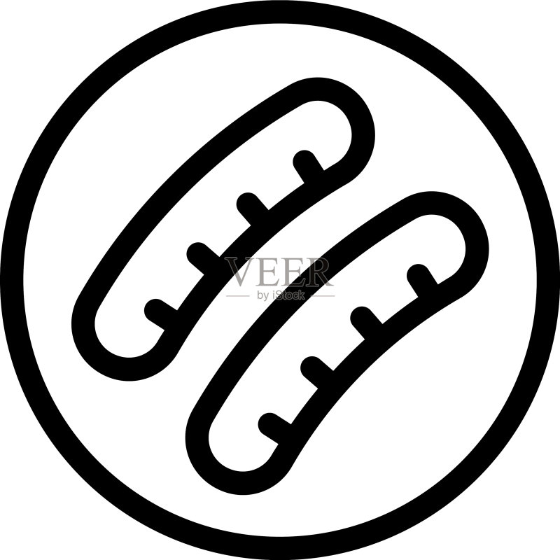 烧烤香肠图标素材