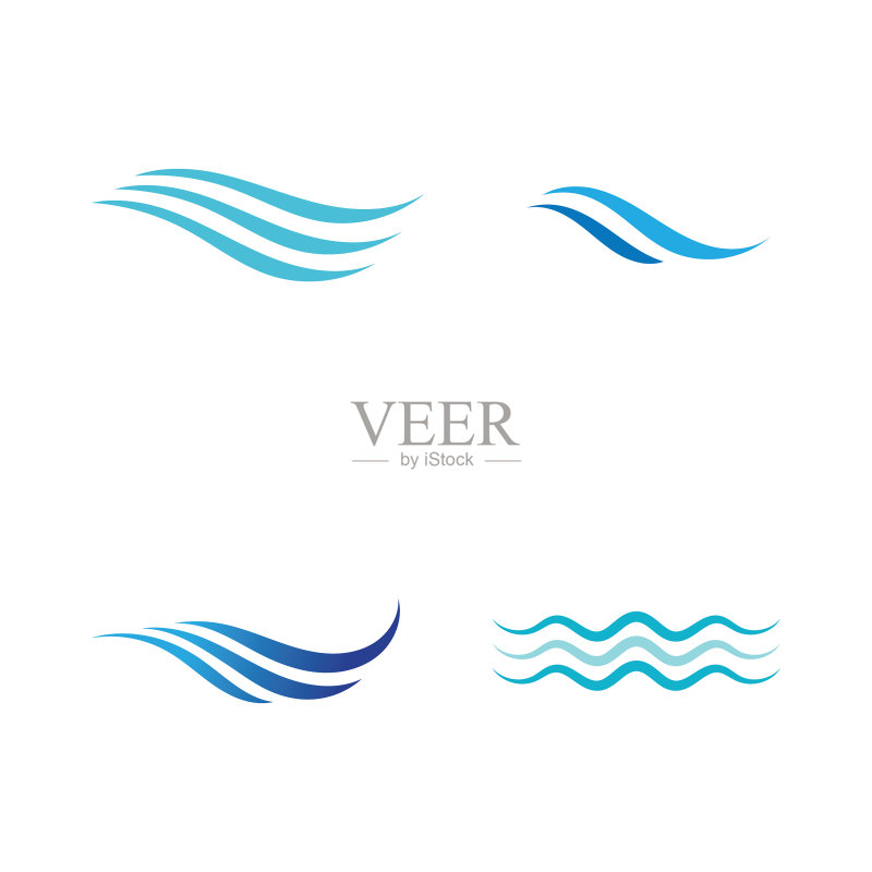 水波纹图标Logo模板图标素材