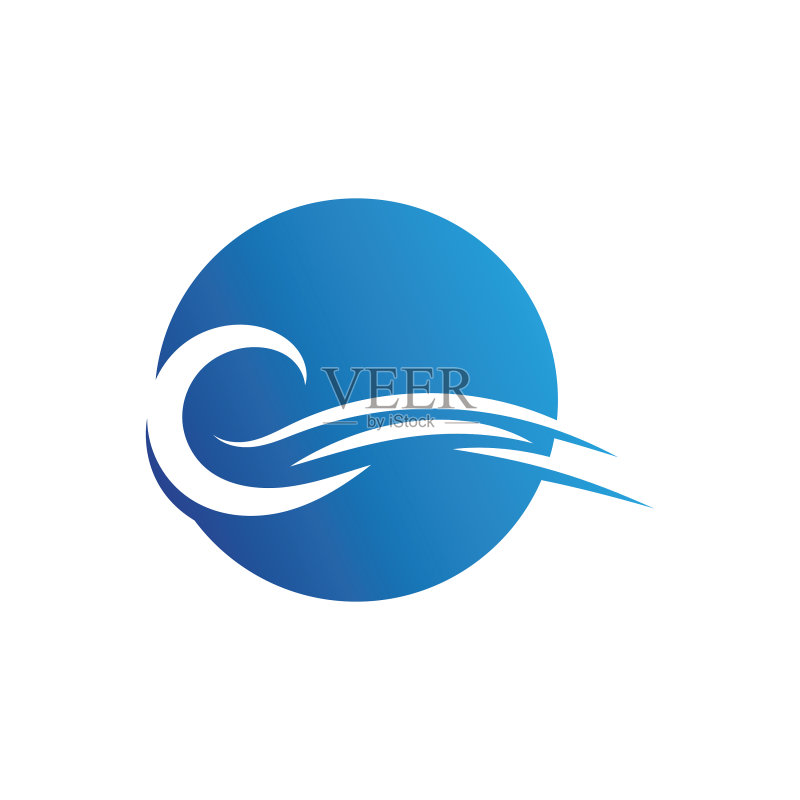 水波纹图标Logo模板图标素材