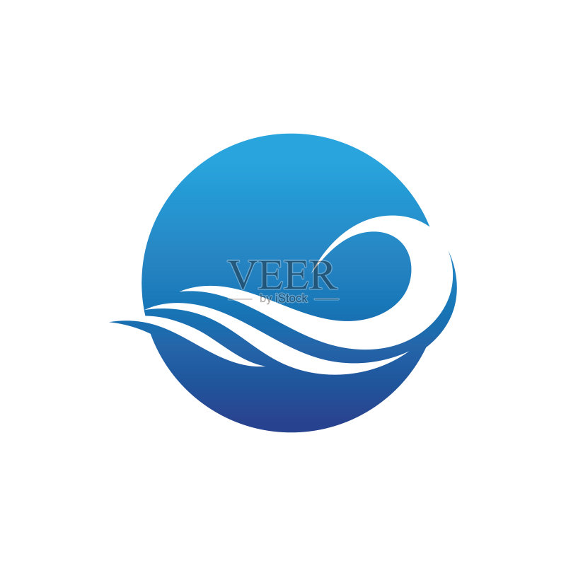 水波纹图标Logo模板图标素材