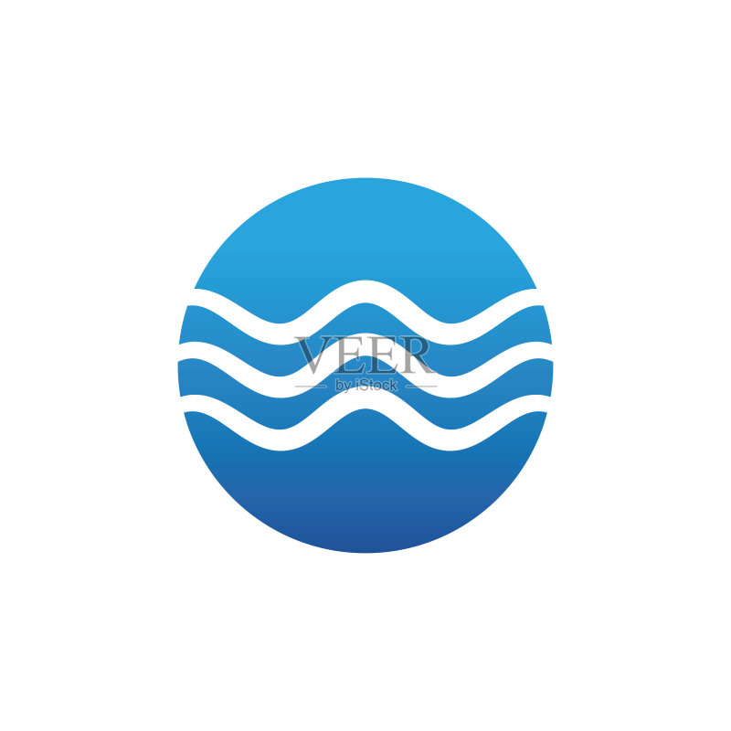 水波纹图标Logo模板图标素材