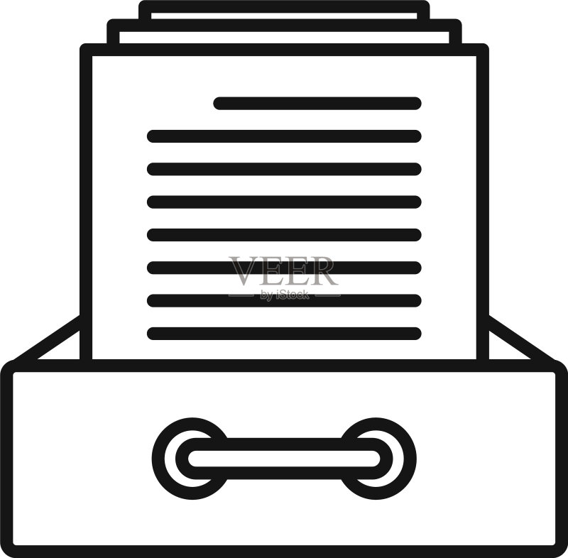 工作流程文档图标轮廓样式图标素材