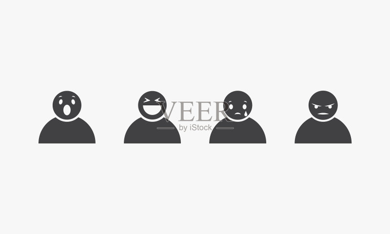 人物面部表情惊讶图标图标素材