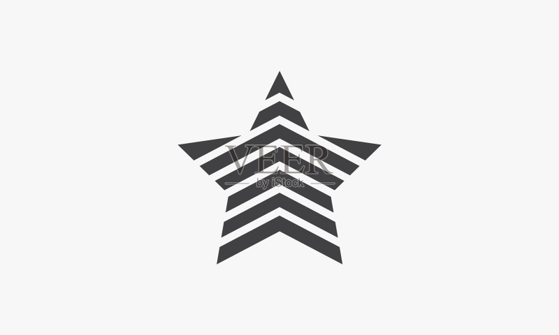 白色背景上的星光创意图标图标素材