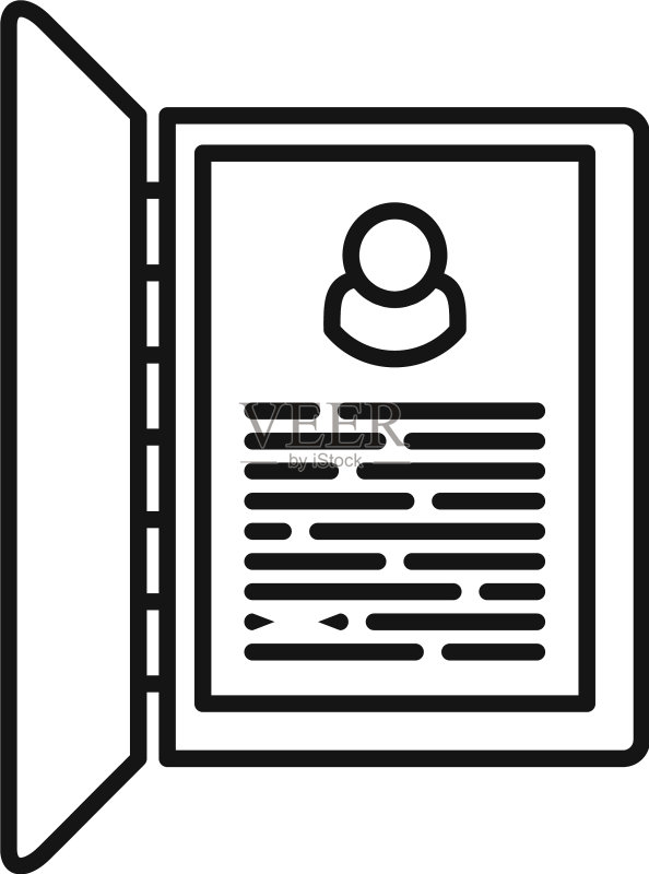 个人信息表格图标轮廓样式图标素材