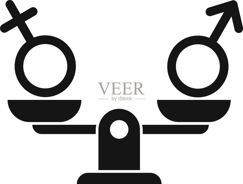 性别平等权利图标简约风格图标素材