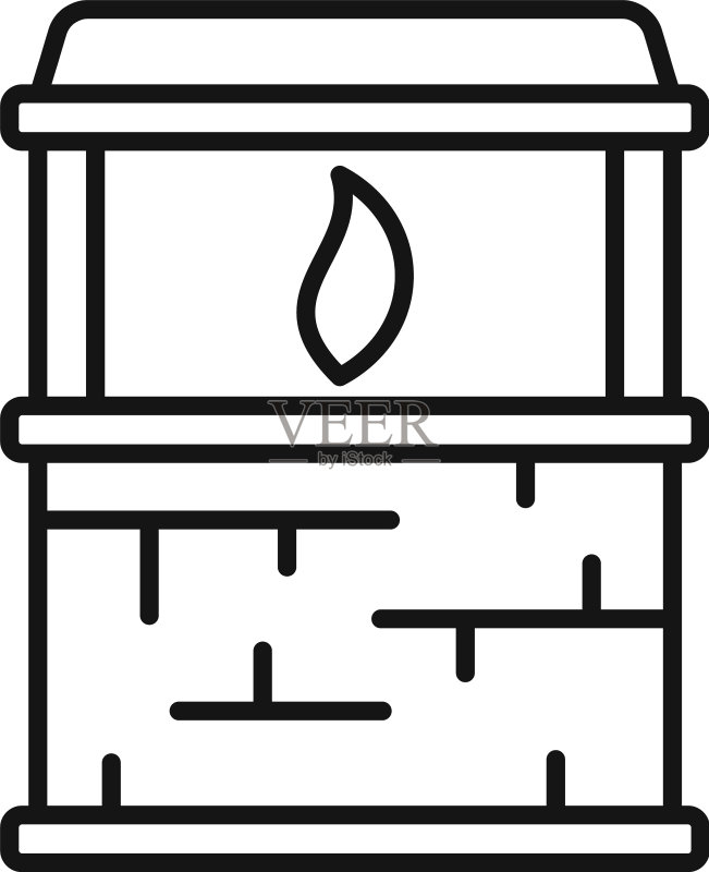 铁匠火焰图标轮廓样式图标素材