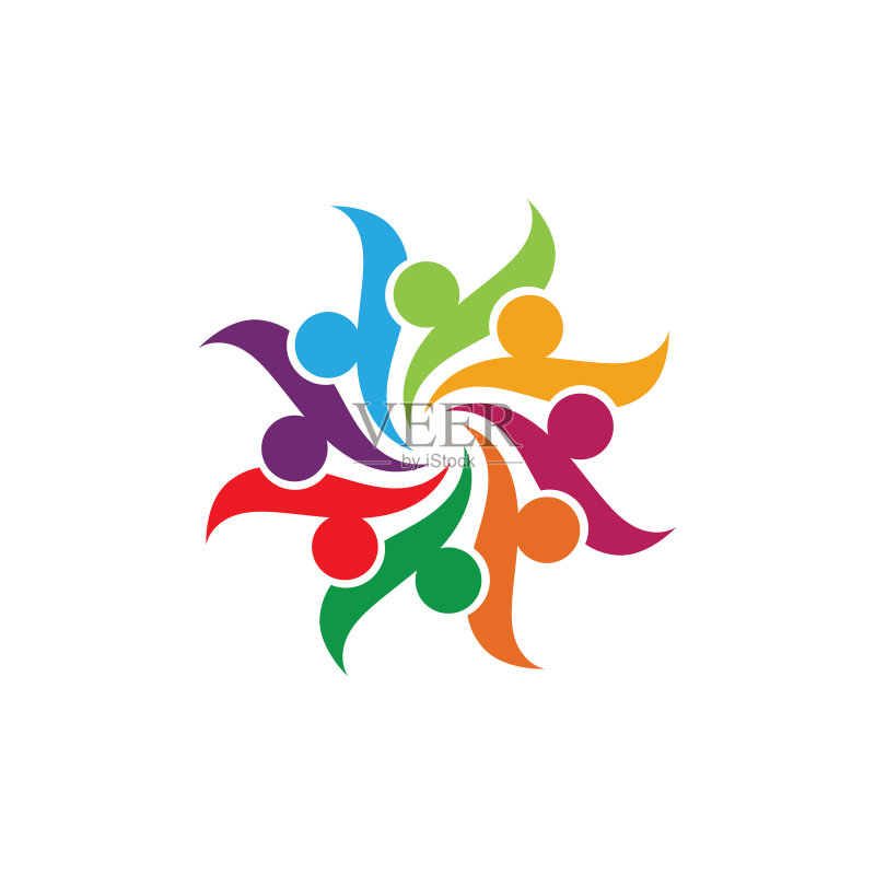 社区团体家庭社交标志图标素材