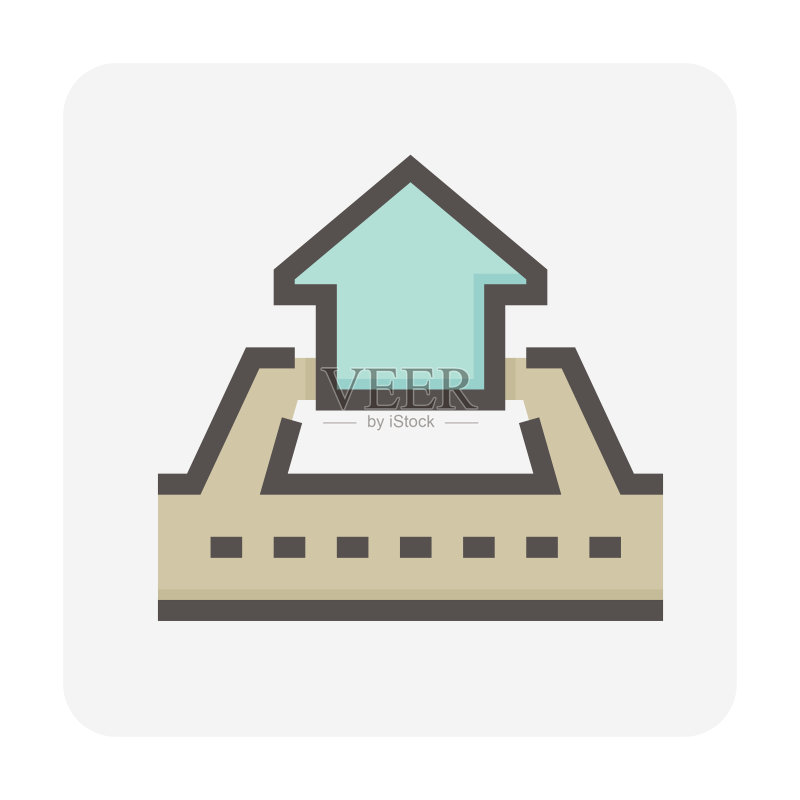 土地和道路上的房屋建筑或住宅矢量图标设计,透视图,48x48像素完美和可编辑线条图标素材