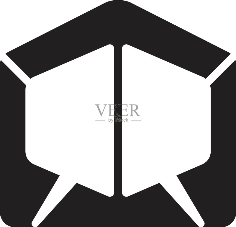 对话气泡邮件信封符号图标素材