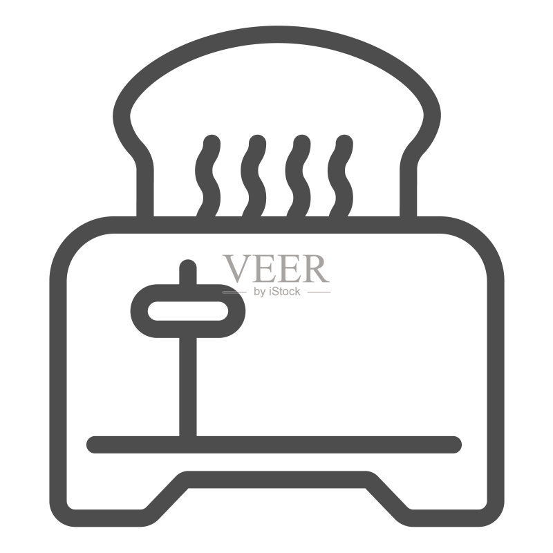 烤面包机和烤面包线图标图标素材