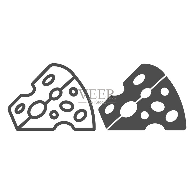 三角形奶酪切片矢量图标图标素材