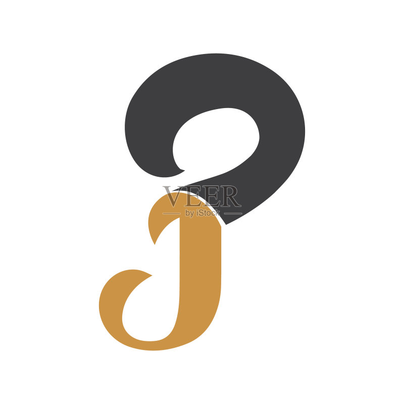 字母JP或PJ标志设计模板图标素材