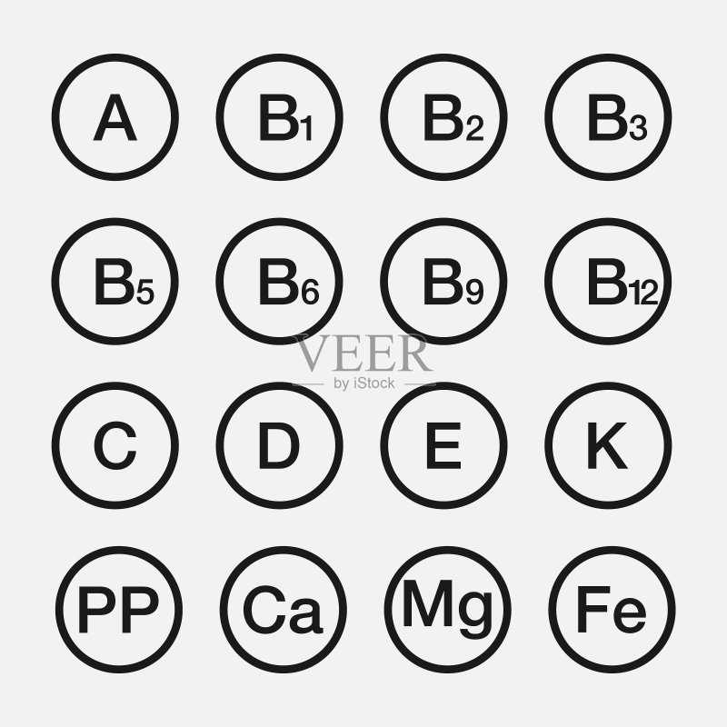 维生素矢量图标,维生素复合物,营养标志,孤立,维生素组,矢量图图标素材