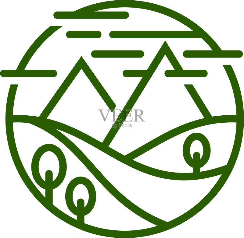自然风光创意logo设计图标素材