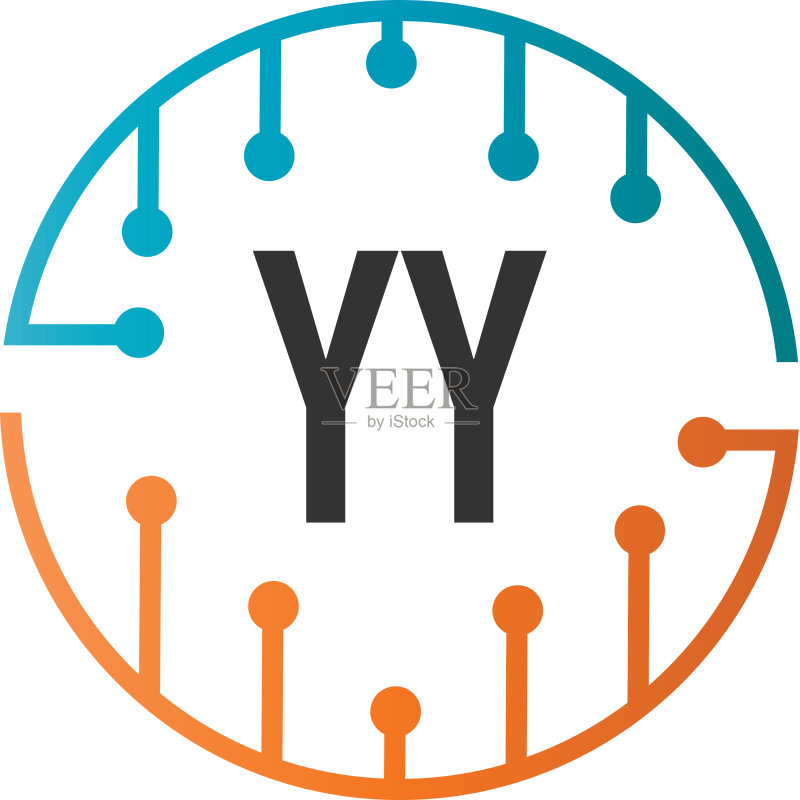 字母YY未来科技Logo模板图标素材