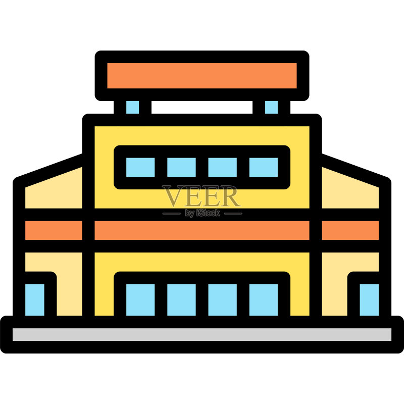 超市图标:超市和购物中心图标素材