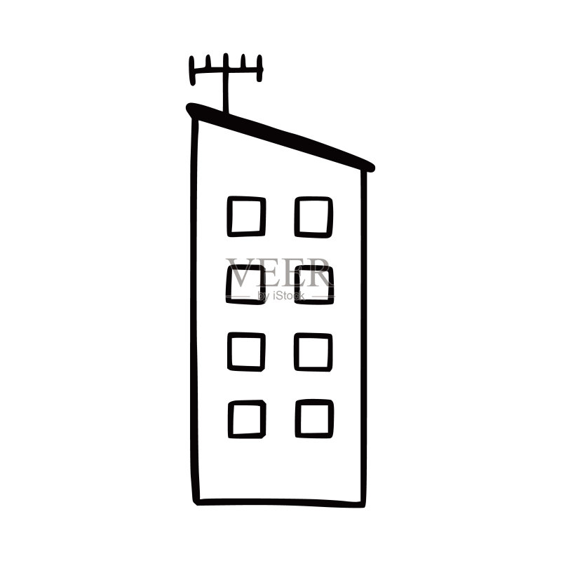家庭公寓方形图标图标素材