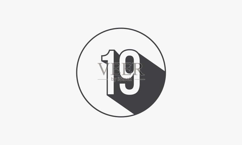 19号圆形线条扁平设计图标素材