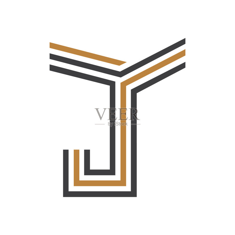 首字母TJ或JT标志设计图标素材