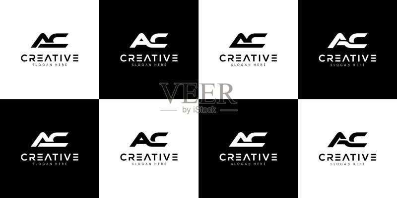 首字母AC的Logo设计图标素材